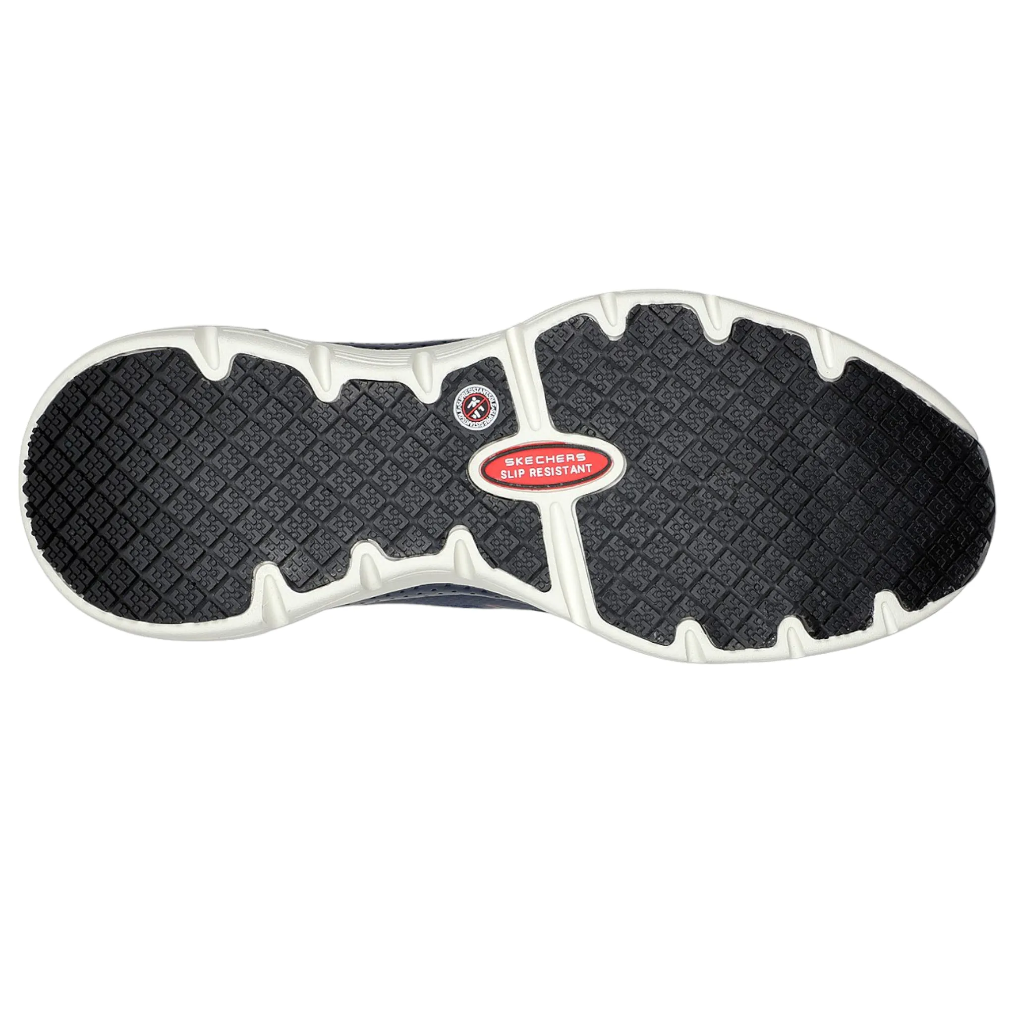 Skechers Men's 200152 Arch Fit SR Vigorit Navy Red Safety Toe Work Shoes