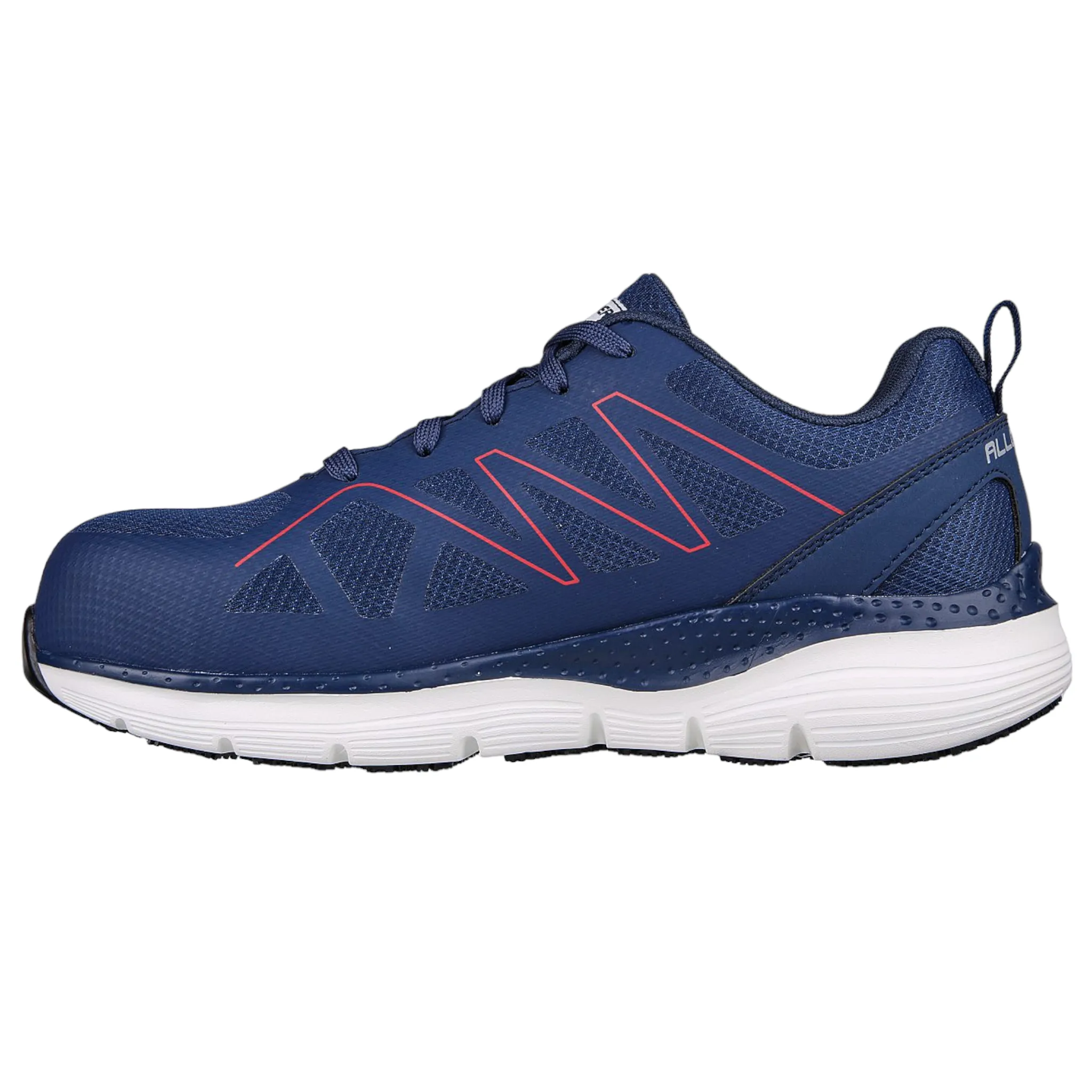 Skechers Men's 200152 Arch Fit SR Vigorit Navy Red Safety Toe Work Shoes