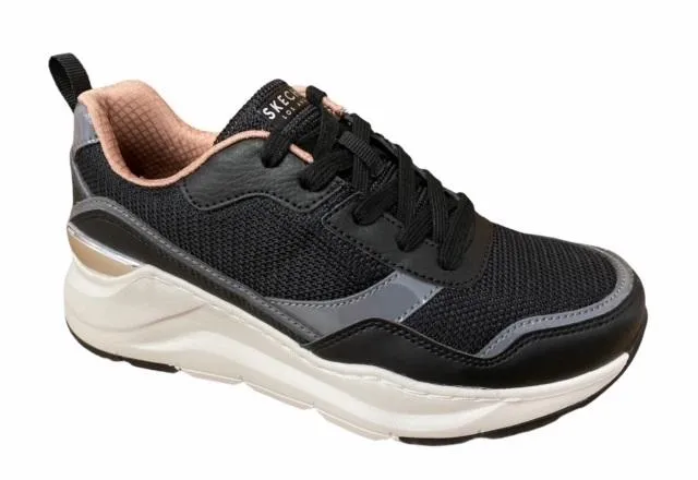 Skechers Rovina Clean Sheen 155046/BLK black ankle sock shock - dispersing shoes