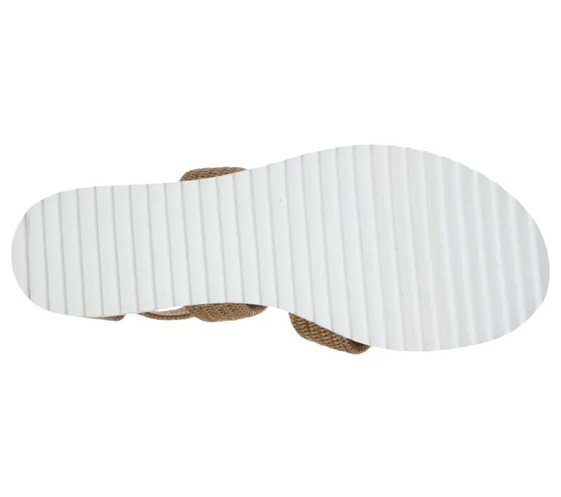 Abrasion resistant Trendy Beach Footwear Skechers sandalo da donna BOBS Desert Kiss Desert Nights 113540/TAN ocra