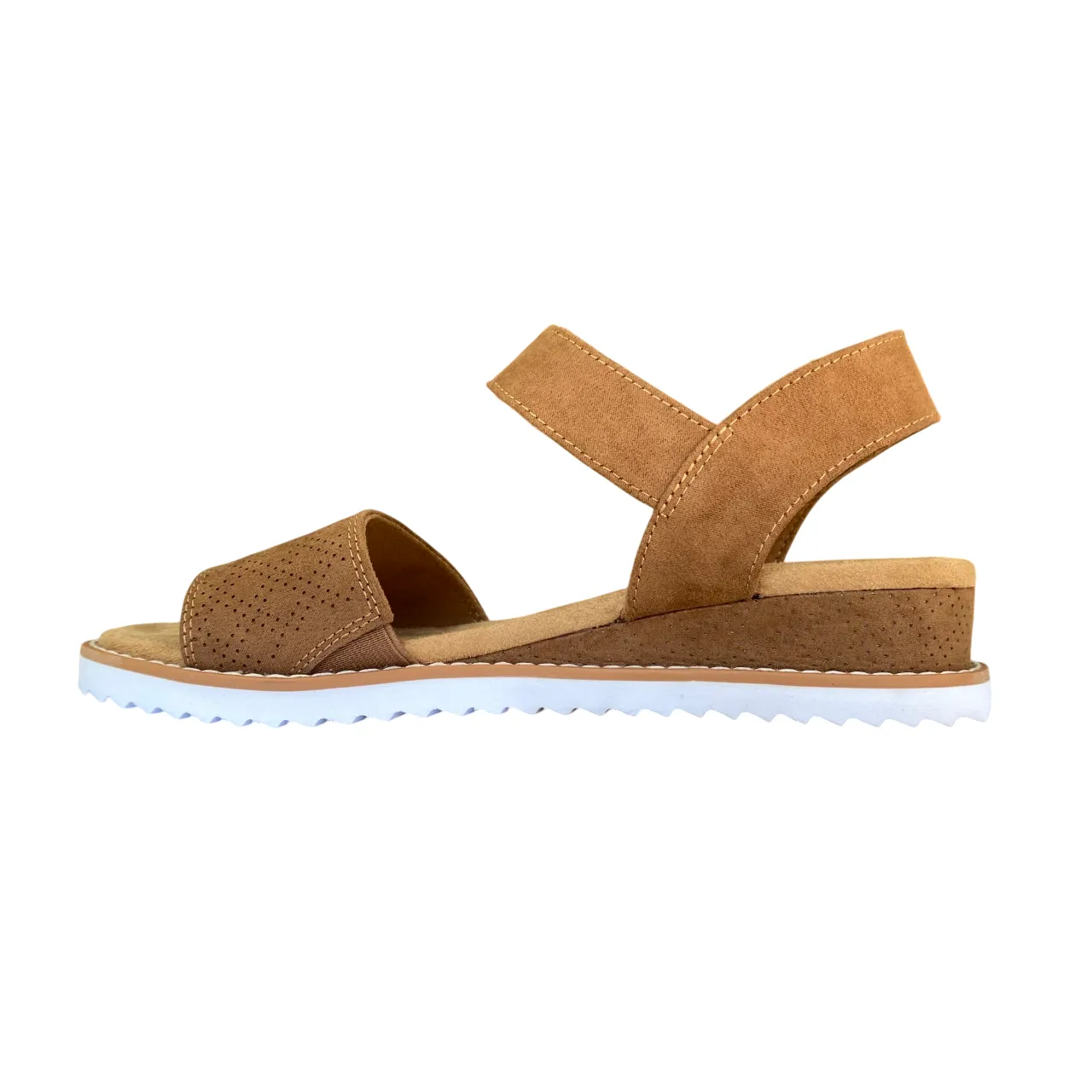 Skechers sandalo da donna BOBS Desert Kiss Serendipitous 114147/CSNT castagno Beach Fun