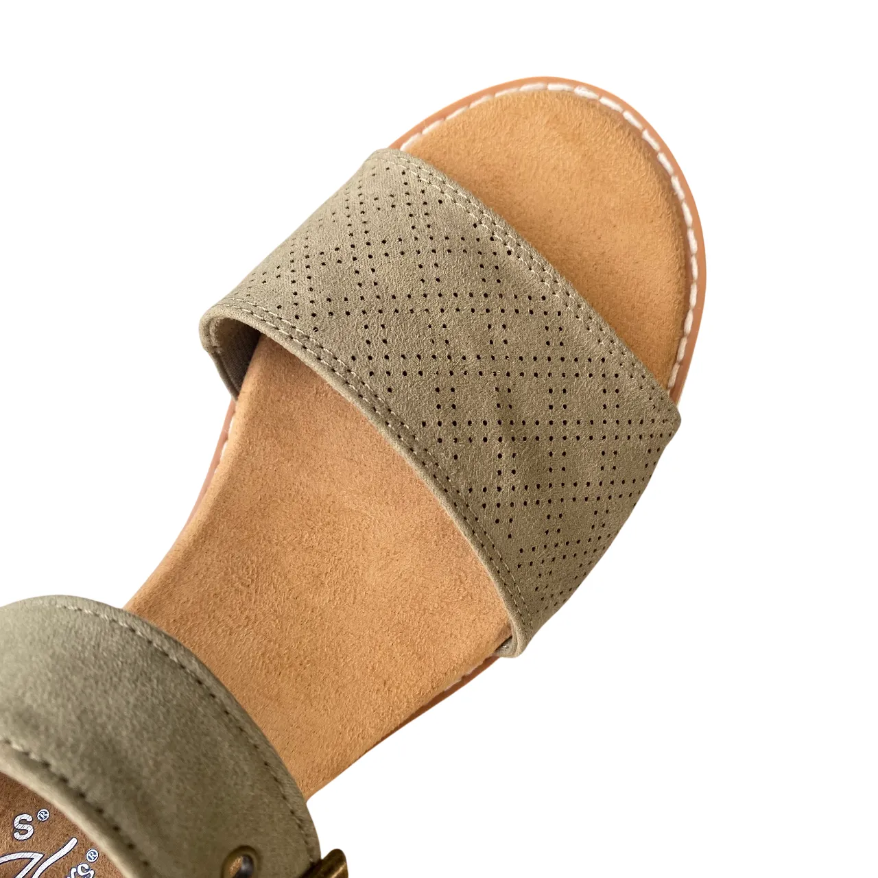 wellness Skechers sandalo da donna BOBS Desert Kiss Serendipitous 114147/OLV oliva