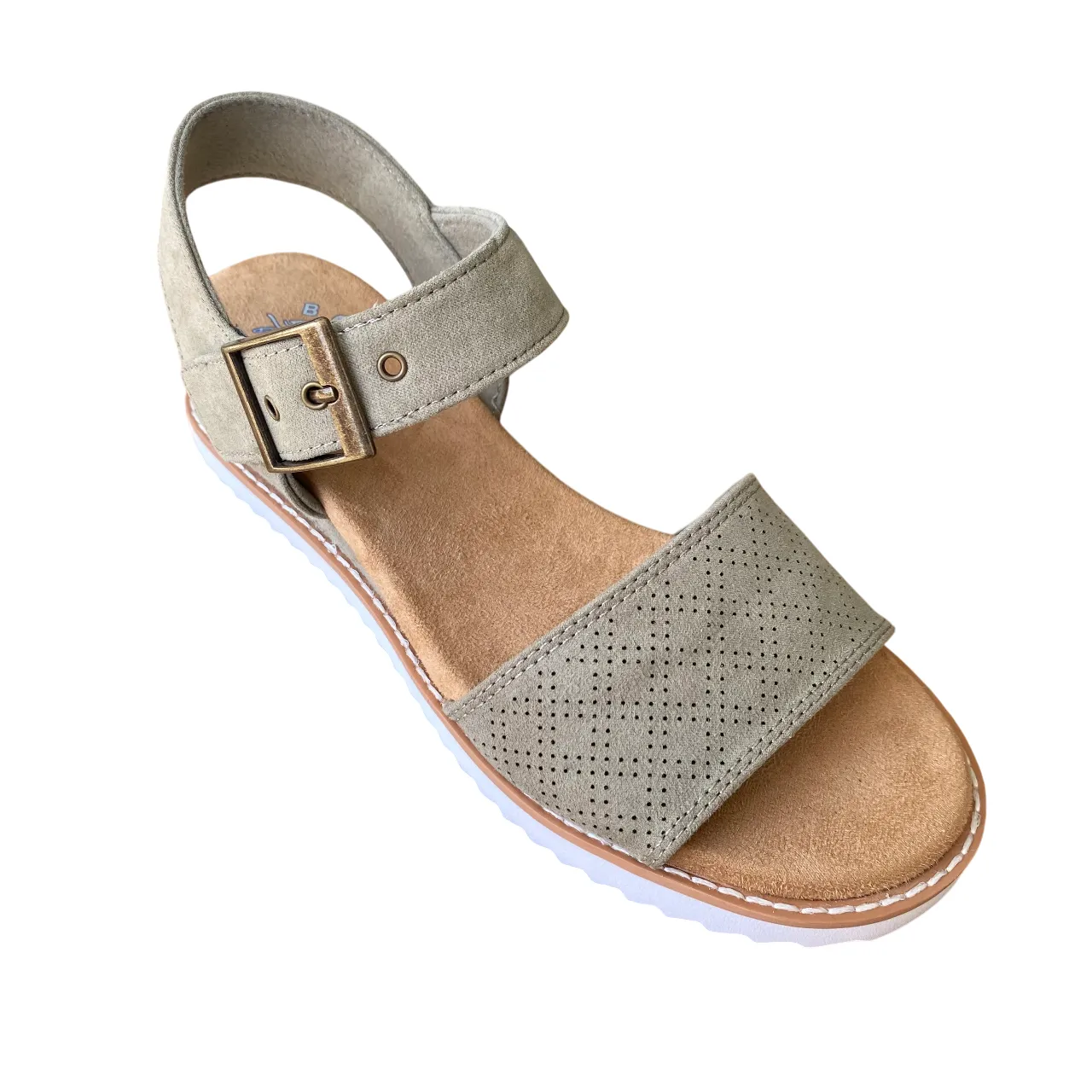 Moisture Wicking Fabric Foot Support Shoes Skechers sandalo da donna BOBS Desert Kiss Serendipitous 114147/OLV oliva
