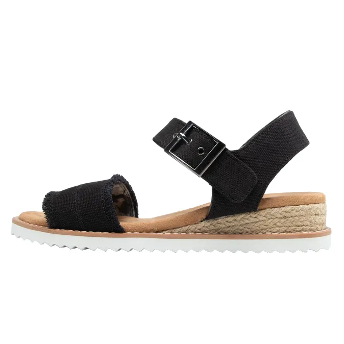 Skechers sandalo da donna Desert Kiss Adore Princess 113541/BLK nero Padding Around Ankle Cool Surface