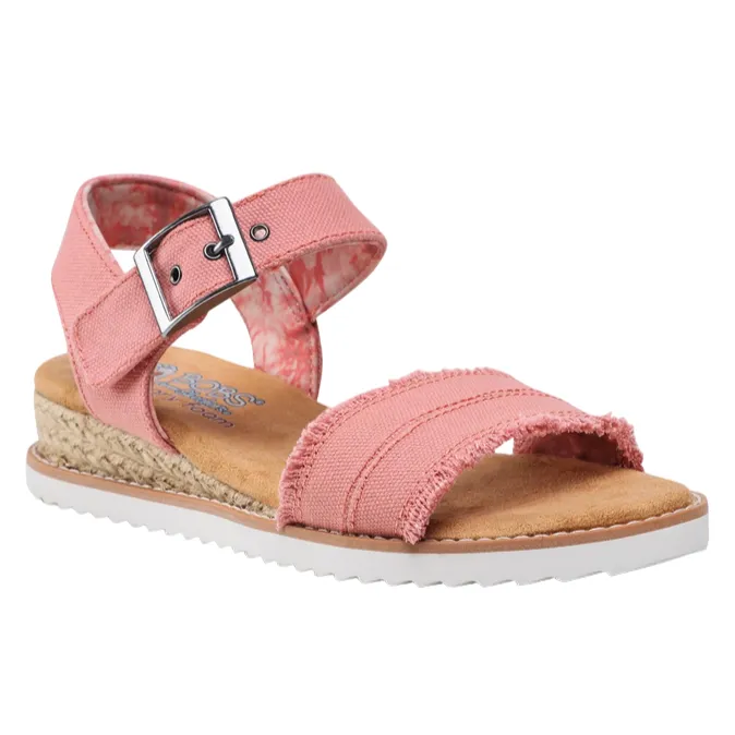 Skechers sandalo da donna Desert Kiss Adore Princess 113541/CRL corallo Foam Cushioning Wide Base Platform
