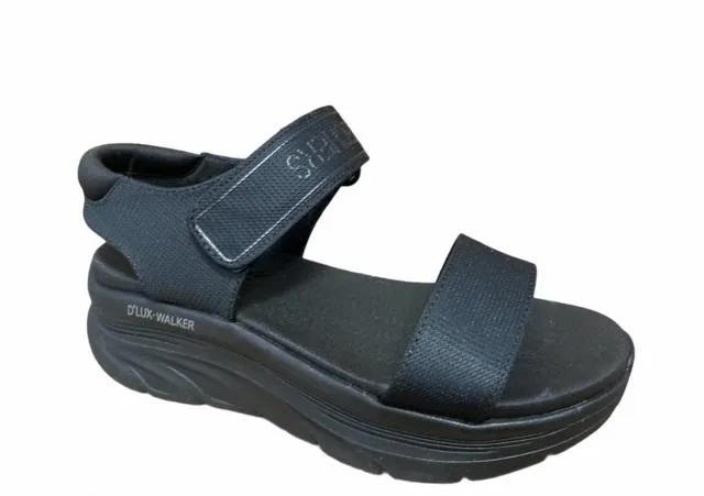Snack Run Low Profile Footbed Skechers sandalo da donna D'Lux Walker New Block 119226/BBK nero