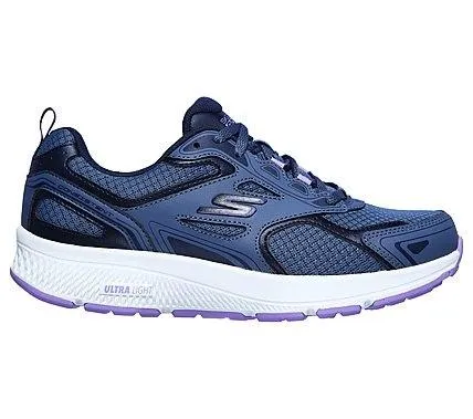 running in a tennis court area shoes Skechers scarpa da corsa da donna Go Run Consistent 128075 BLPR blu viola
