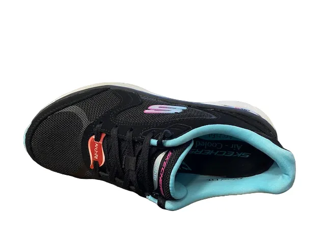 Skechers scarpa da donna per il tempo libero Arch Fit D'Lux 149686/BKBL black-blue winter - specific shoes Stretching