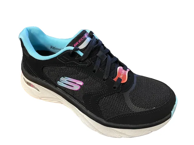 Robust pre - owned shoes Skechers scarpa da donna per il tempo libero Arch Fit D'Lux 149686/BKBL black-blue
