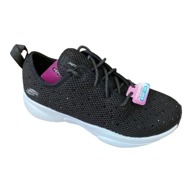Skechers scarpa da ginnastica da donna Meridian Intentful 13016 BKW nero quarter - length running wear Hook And Loop