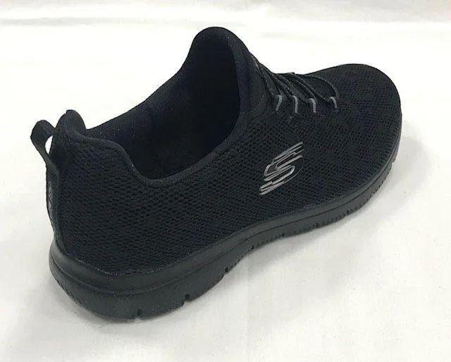 Skechers scarpa da ginnastica da donna Summits Leopard Spot 149037 BBK nero running in a color run roomy fit shoes