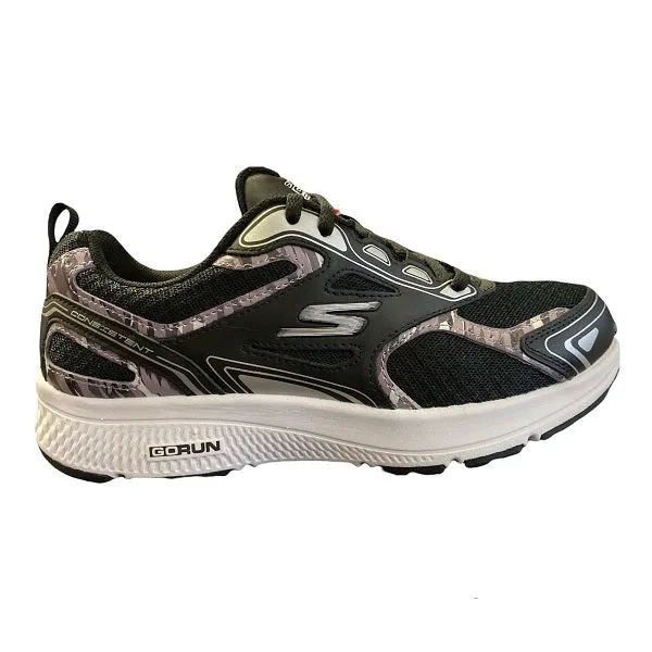 Skechers scarpa da ginnastica Go Run Consistent Night Escape 128270/BLK nero Curved Toe Box Design Reinforced Midfoot Cage