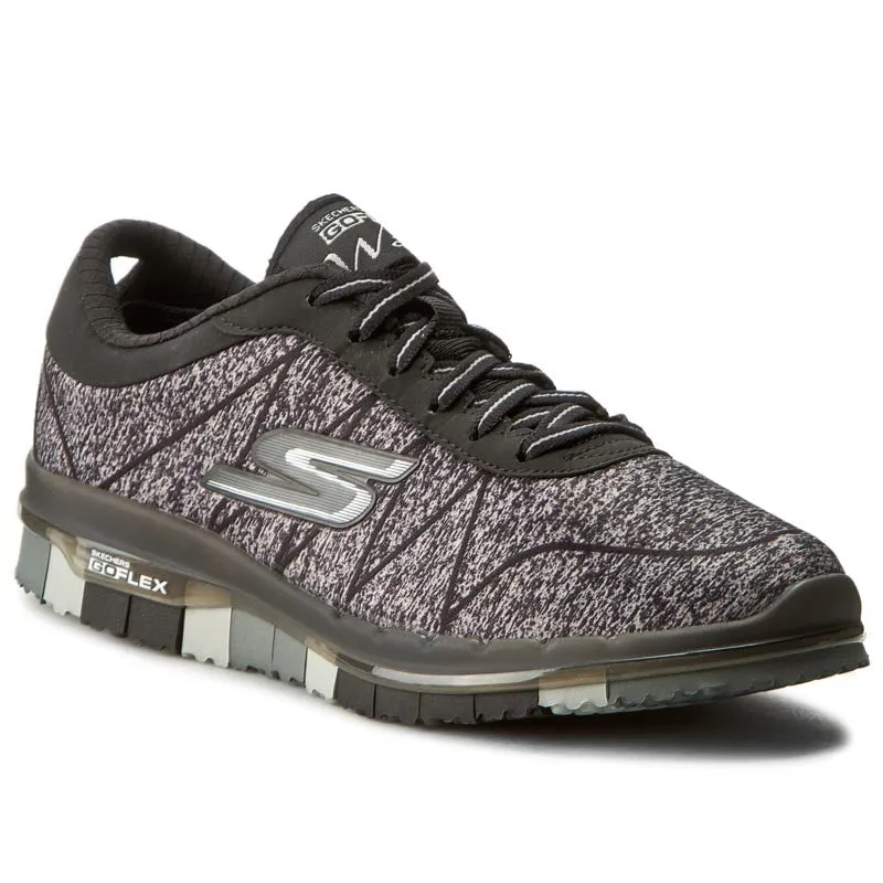 Skechers scarpa fitness da donna Go Flex Abilty 14011 BKGY nero-grigio ice running shoes Polyester