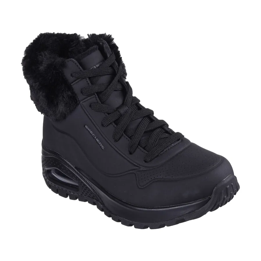Skechers scarpa sneakers alta da donna Uni Rugged Fall Air 167274/BBK  nero Mid - foot striker Dynamic Support Frame