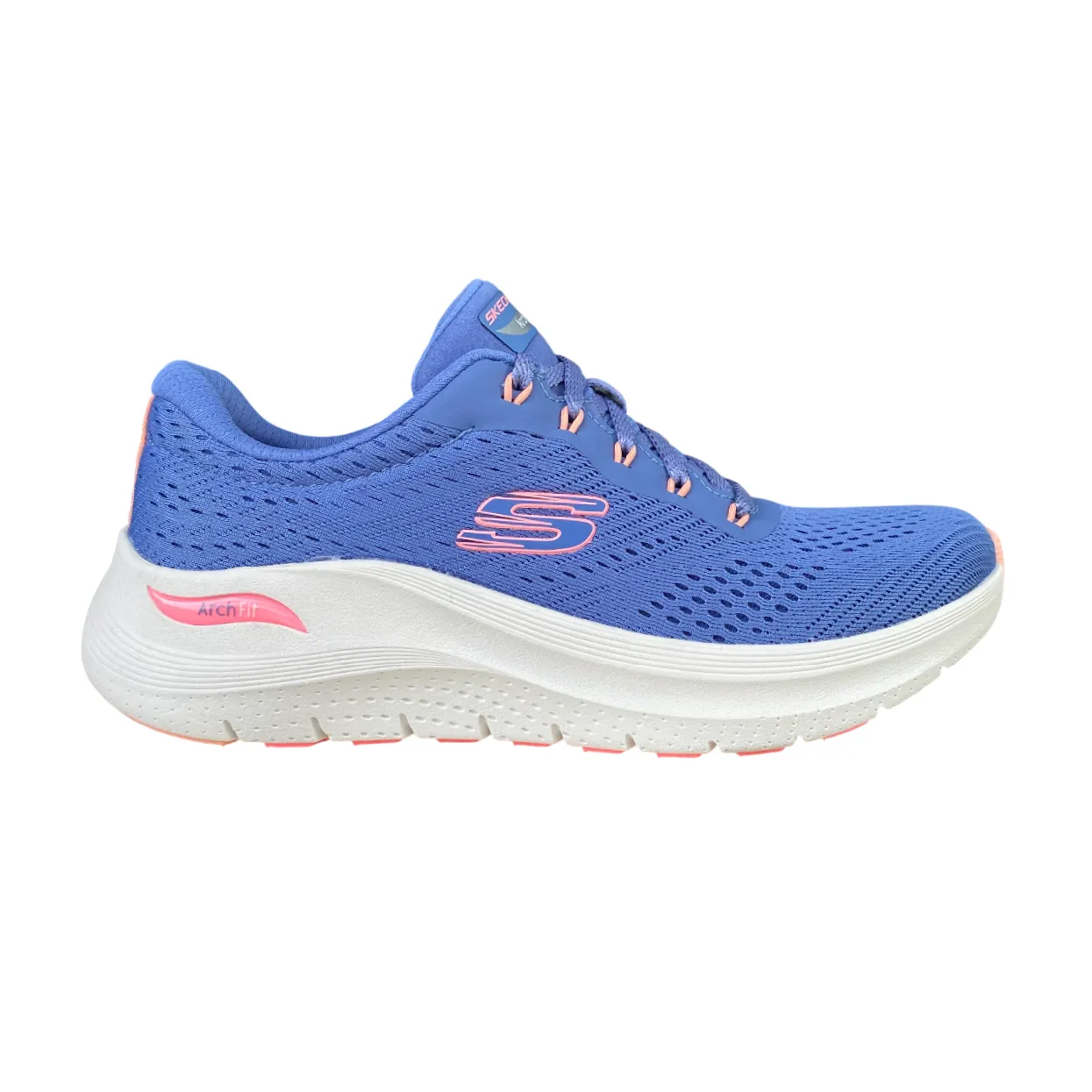 Skechers scarpa sneakers da donna Arch-FIt 2.0 Big League 150051/BLPK blu-rosa loops