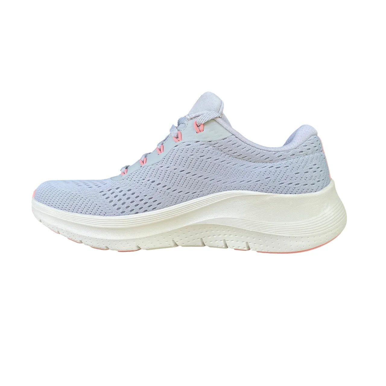 Skechers scarpa sneakers da donna Arch-FIt 2.0 Big League 150051/LGMT grigio chiaro theme - run running shoes Microfiber Collar
