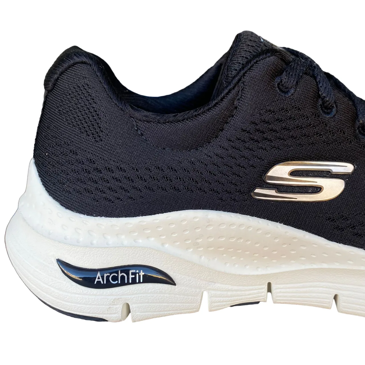 Skechers scarpa sneakers da donna Arch Fit Big Appeal 149057/BKW nero bianco High Abrasion Zones EasyToClean