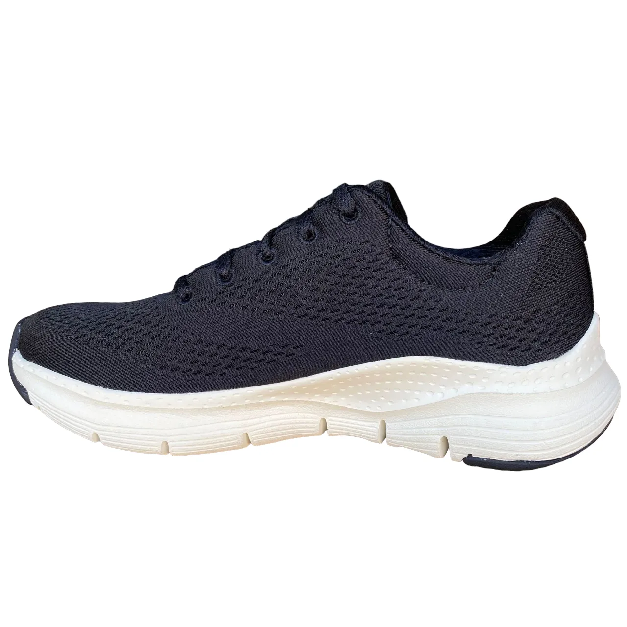 Skechers scarpa sneakers da donna Arch Fit Big Appeal 149057/BKW nero bianco mesh - upper - material - breathability shoes Shock Absorption Layer