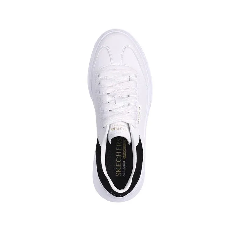 Soft Cushioning Comfortable Base Skechers scarpa sneakers da donna Cordova Classic Best Behavior 185060/WBK bianco-nero