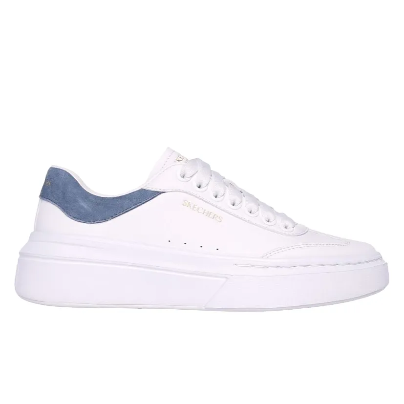 Skechers scarpa sneakers da donna Cordova Classic Best Behavior 185060/WBL bianco-blu breathable running choice military - style shoes