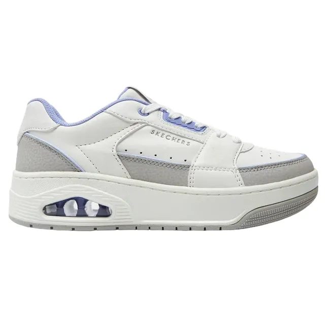 Skechers scarpa sneakers da donna Curted 177710\WLV bianco-lavanda Impact Resistant Foam