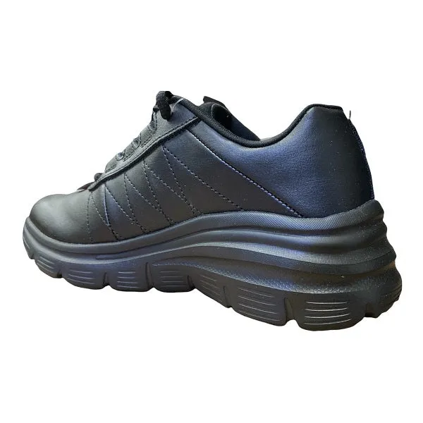 Quick Dry Inner Sock Skechers scarpa sneakers da donna Fashion Fit Effortless 149473/BBK nero