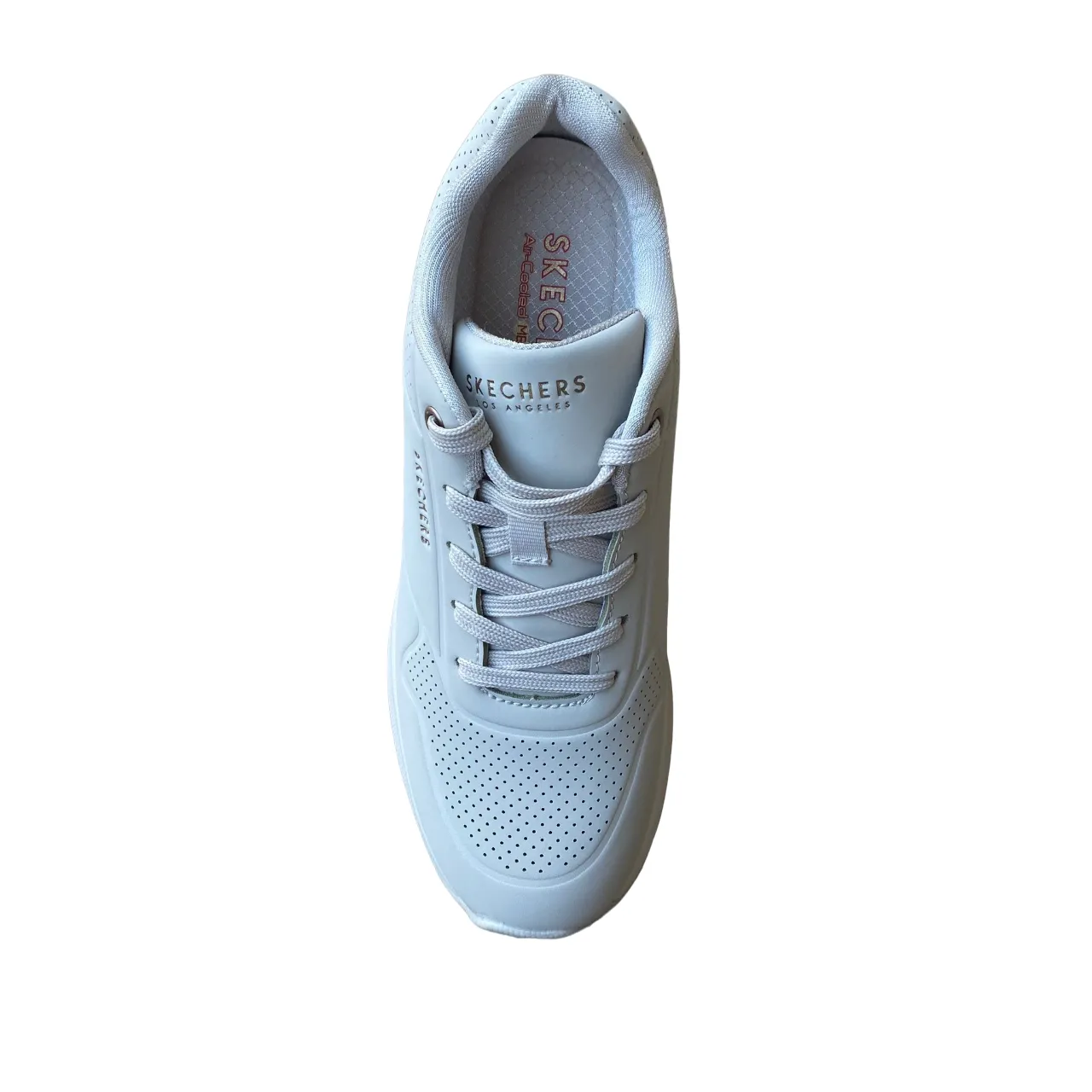 shock - dispersion Skechers scarpa sneakers da donna Million Air Elevated 155401/OFWT bianco spento