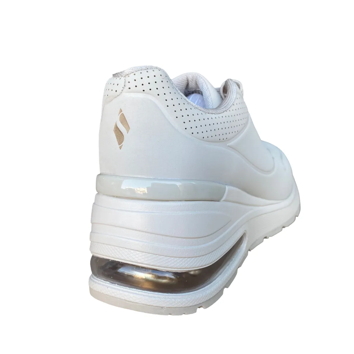 anatomical - shape - comfort shoes premium running gear Skechers scarpa sneakers da donna Million Air Elevated 155401/OFWT bianco spento