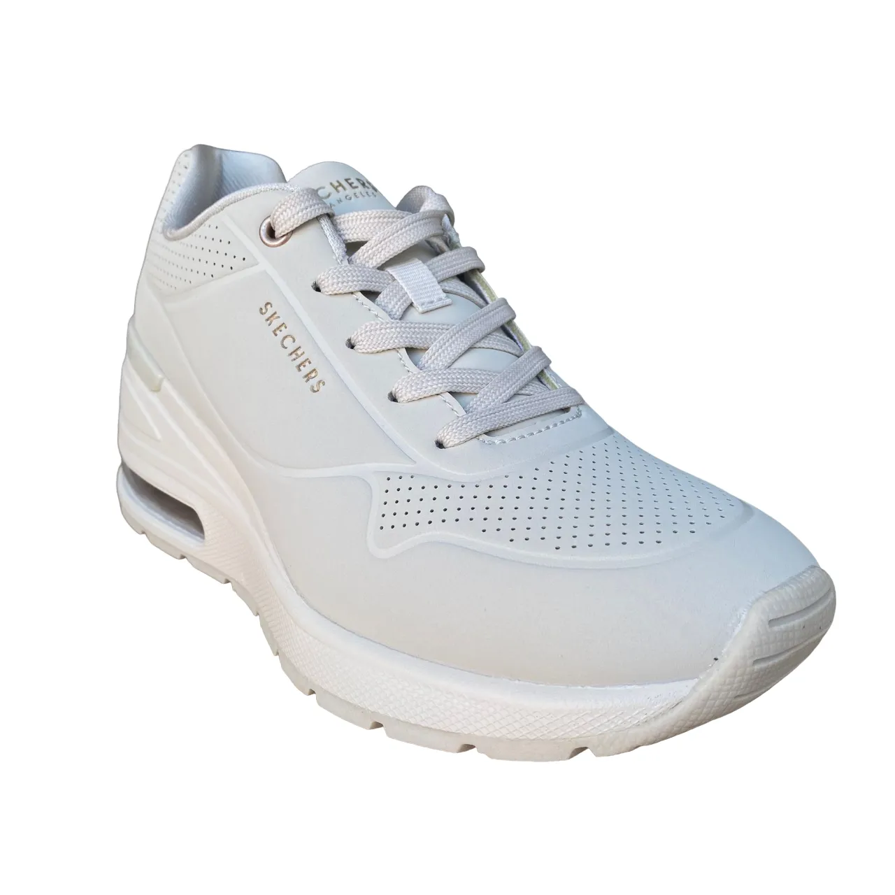 Skechers scarpa sneakers da donna Million Air Elevated 155401/OFWT bianco spento gravel biking shoes