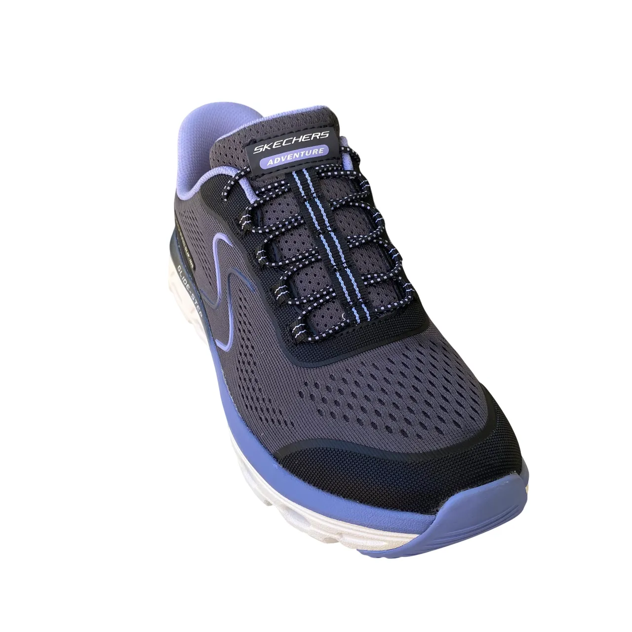 Abdominal Tensile Structure Short - distance Skechers scarpa sneakers da donna Slip-Ins Glide-Step Sole 180272/BKBL nero-blu
