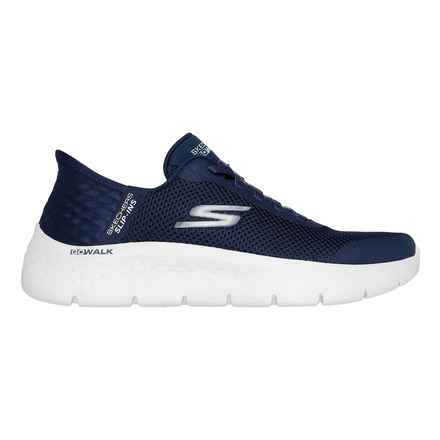 Skechers scarpa sneakers da donna Slip-ins Go Walk Flex Grand Entry 124836/NVW blu Step Support Impact Resistant Structure