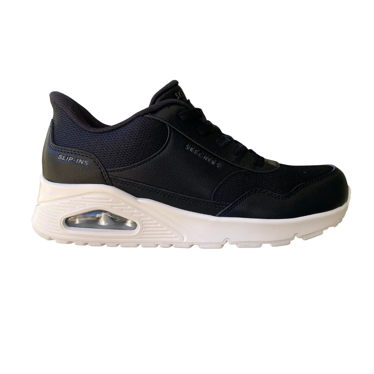 3D Heel Clutch System Vaporize Technology Skechers scarpa sneakers da donna Slip-ins Uno Banksia 177117/BLK nero