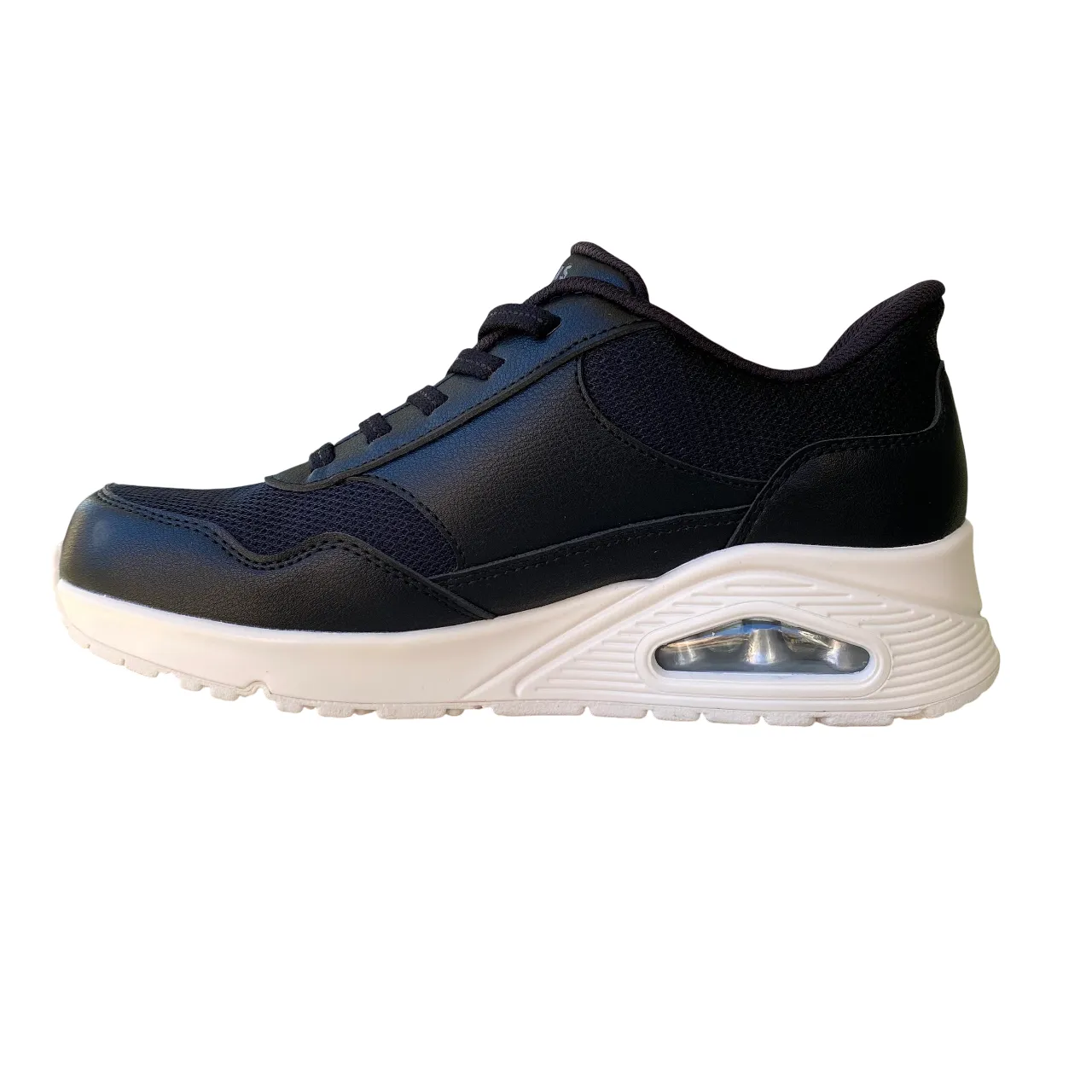 Skechers scarpa sneakers da donna Slip-ins Uno Banksia 177117/BLK nero Compression Molding Anti Irritation Seams