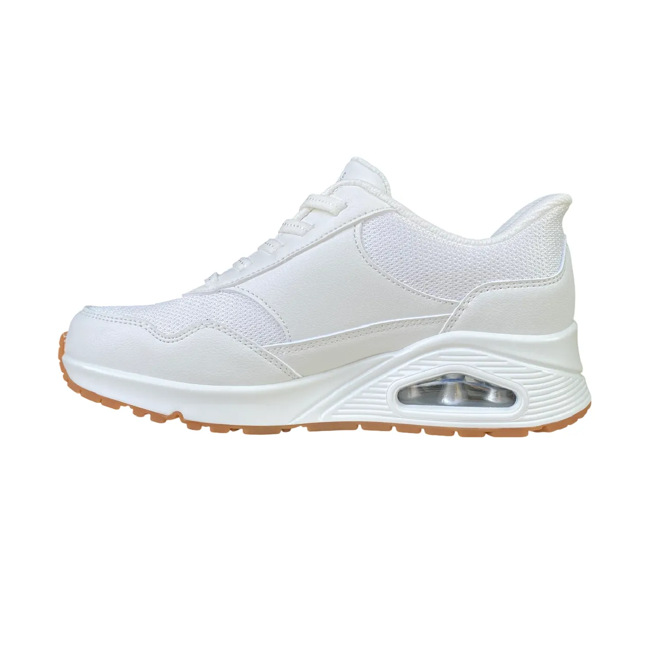 individual - sports Skechers scarpa sneakers da donna Slip-ins Uno Banksia 177117/WHT bianco