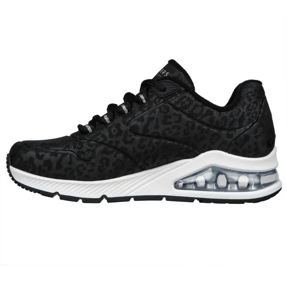 Skechers scarpa Sneakers da donna Uno 2 In Kat Neato 155642/BLK nero Stretch Fabric Hyperelastic Polymer