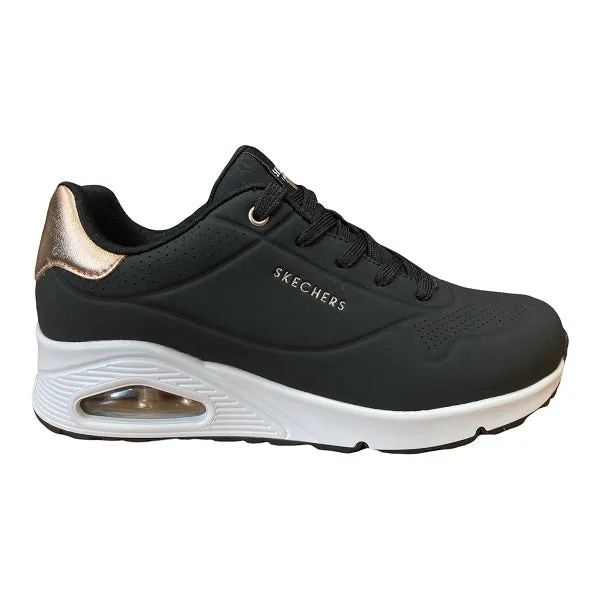 StablePlatform Skechers scarpa sneakers da donna Uno Golden Air 177094/BLK nero