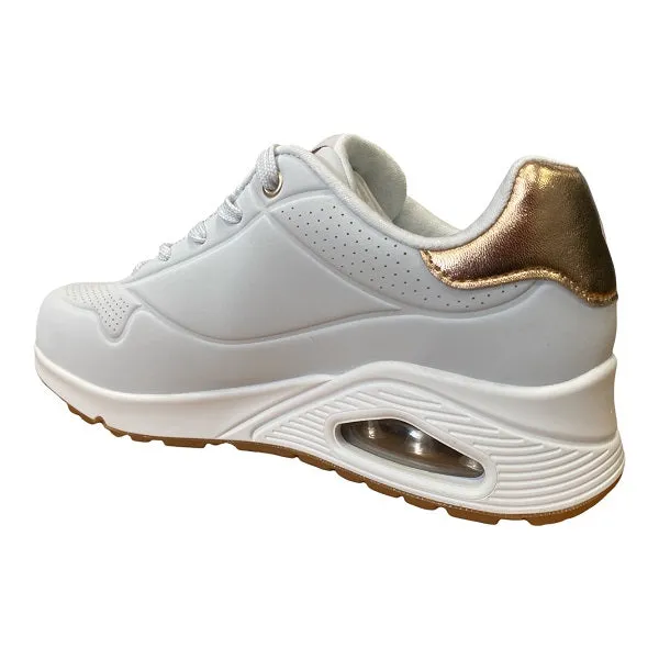 strap - trimmed - design shoes Remarkable flexibility Skechers scarpa sneakers da donna Uno Golden Air 177094/WHT bianco