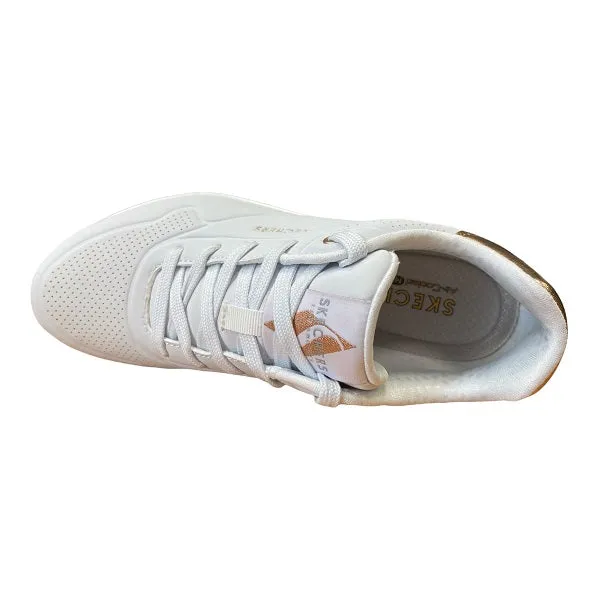 Skechers scarpa sneakers da donna Uno Golden Air 177094/WHT bianco running in an obstacle course race Rolling Motion Tech