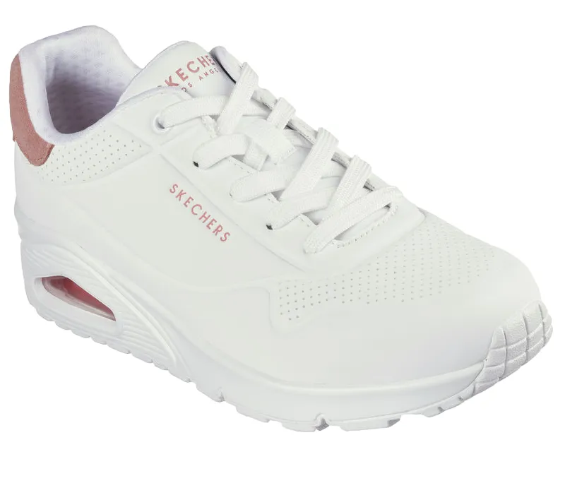 Sporty Shoes rubber - outsole - traction shoes Skechers scarpa sneakers da donna Uno Pop Back 177092/WCRL bianco corallo