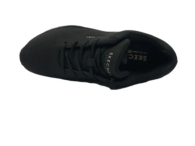 Comfort Focused Insole Skechers scarpa sneakers da donna Uno Stand On Air 73690BBK nero