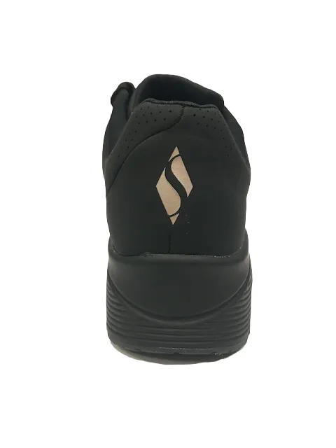 Skechers scarpa sneakers da donna Uno Stand On Air 73690BBK nero Energy Retention Core Recreational enjoyment