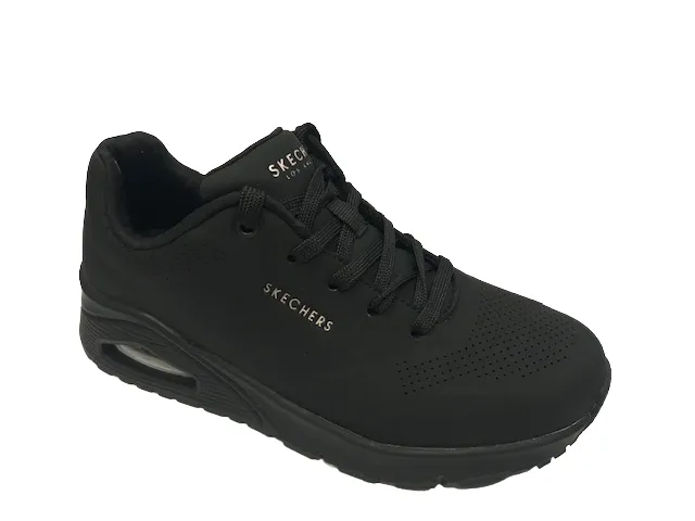 Slip   On Design breathable mesh shoes Skechers scarpa sneakers da donna Uno Stand On Air 73690BBK nero