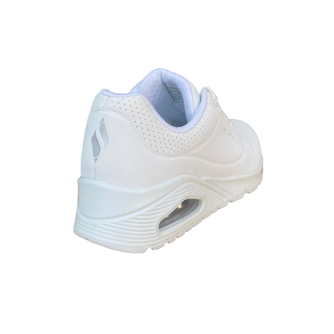 Skechers scarpa sneakers da donna Uno Stand On Air 73690/W bianca loose - fit shoes