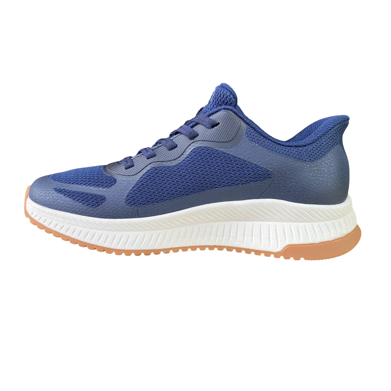 Skechers scarpa sneakersa da donna Slip-ins BOBS Squad 4 Staple Look 117624/NVY blu Reinforced Ankle Collar Neutral Colors