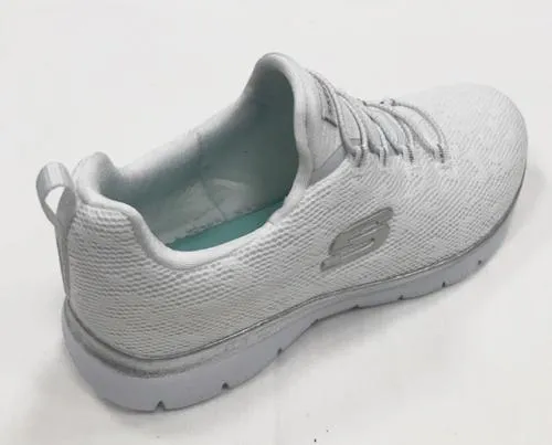 Dynamic Lace System Blister Prevention Liner Skechers scarpa sportiva da donna Summits Leopard Spot 149037 WSL white