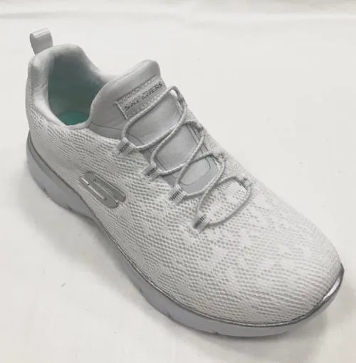 racing running footwear Skechers scarpa sportiva da donna Summits Leopard Spot 149037 WSL white