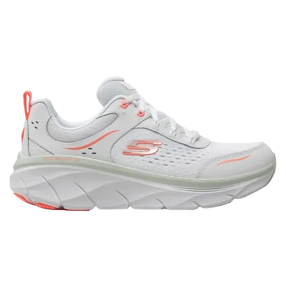 Skechers scarpa sportiva D'Lux Walkers 2.0 Daisy Doll 150093/WMLT bianco-multi Power Shoes Compression Molded Midfoot