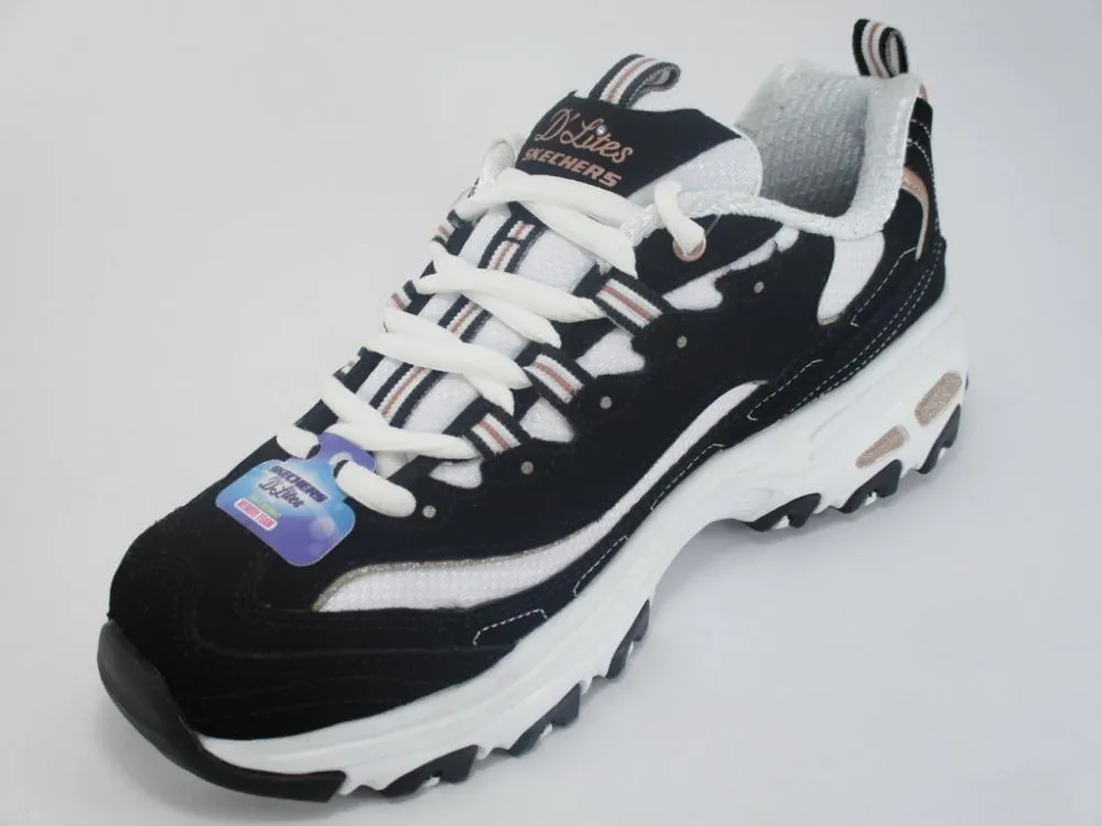 Sprint runner Uphill propulsion Skechers scarpa walking da donna D'Lites Devoted Fan 13154/BKRG black