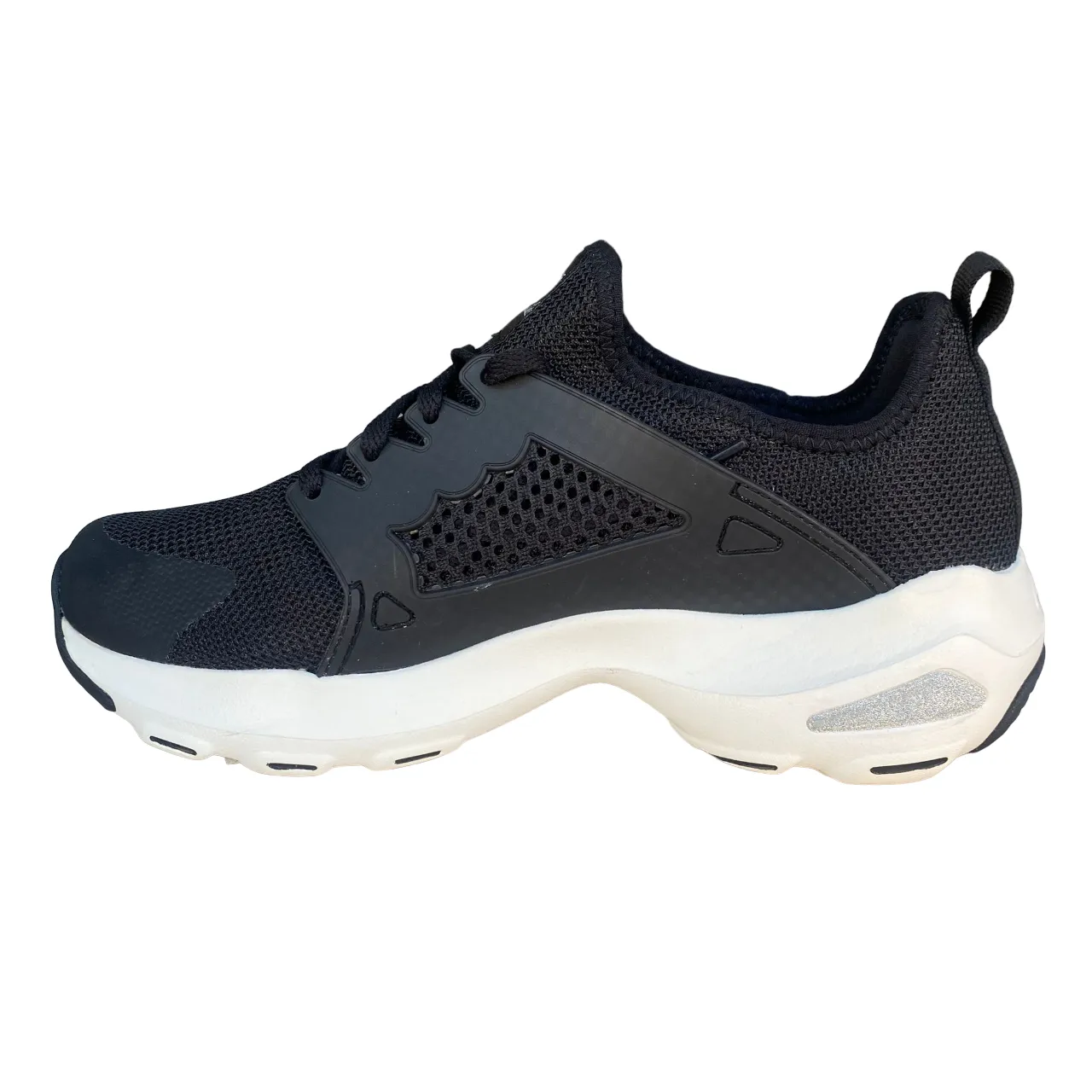 Skechers sneakers da donna D'Lite Ultra AT The Top 12861/BKW nero Arch Support Construction