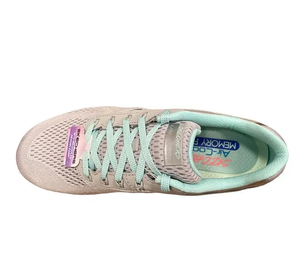 rainy - day running shoes Microperforated Ventilation Skechers sneakers da donna Flex Apple 3.0 Moving Fast 13059 GYMN grigio